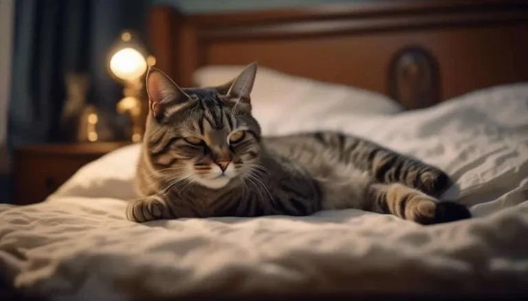 sneaky cat wakes owner