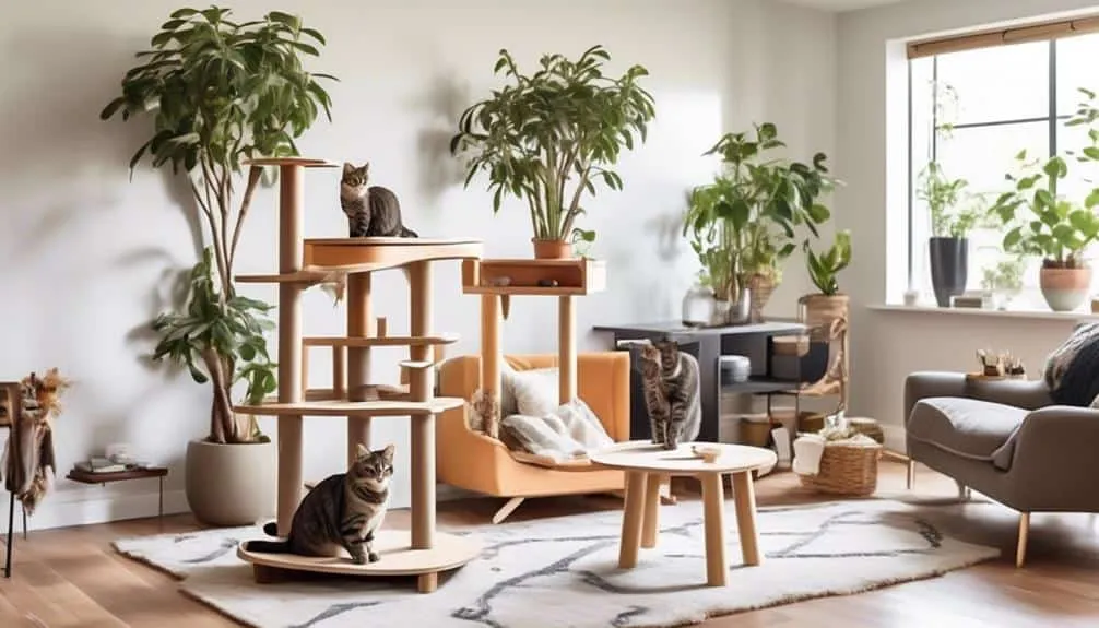 strategic placement for cat trees