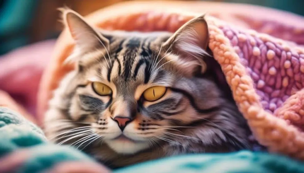 uncovered cats ball shaped sleep