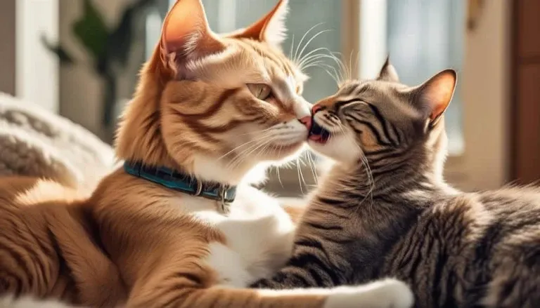 unusual bond cats grooming dogs