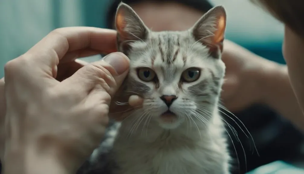 administering eye drops to cats