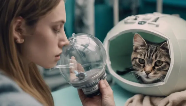 administering oxygen to cats