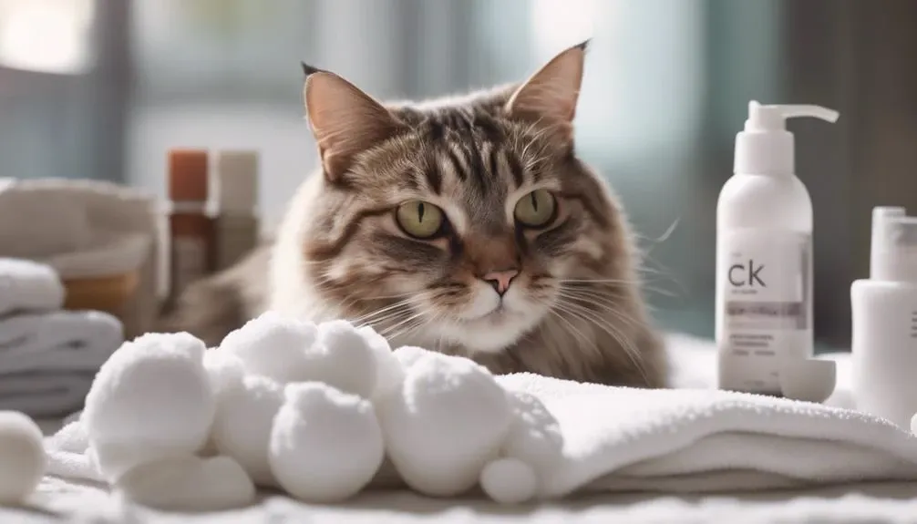 caring for feline acne