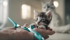 cat umbilical cord cutting