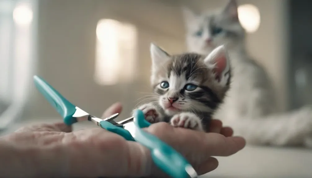 cat umbilical cord cutting