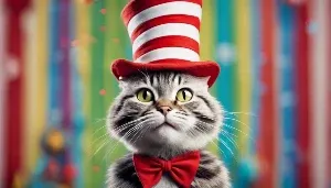 cat wears hat always