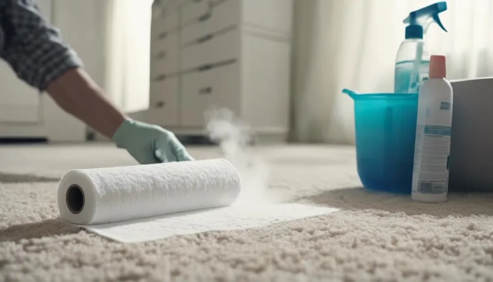 cleaning up cat vomit