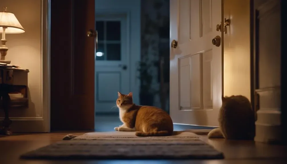 curb cat night meowing