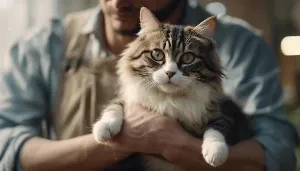 safely hold your cat