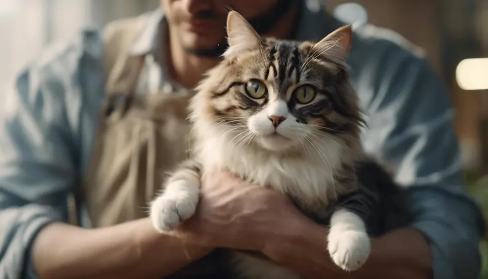 safely hold your cat