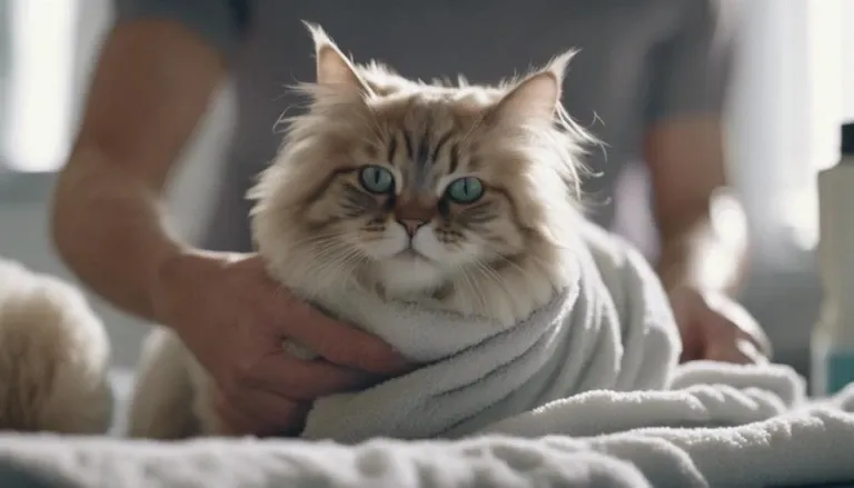 wrapping a cat safely