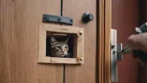install cat flap door