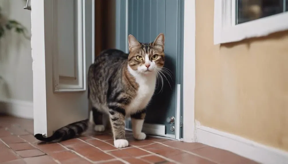 training cat to use cat flap
