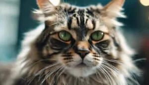 cat fur becoming lumpy