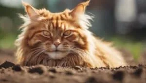 cats rolling in dirt