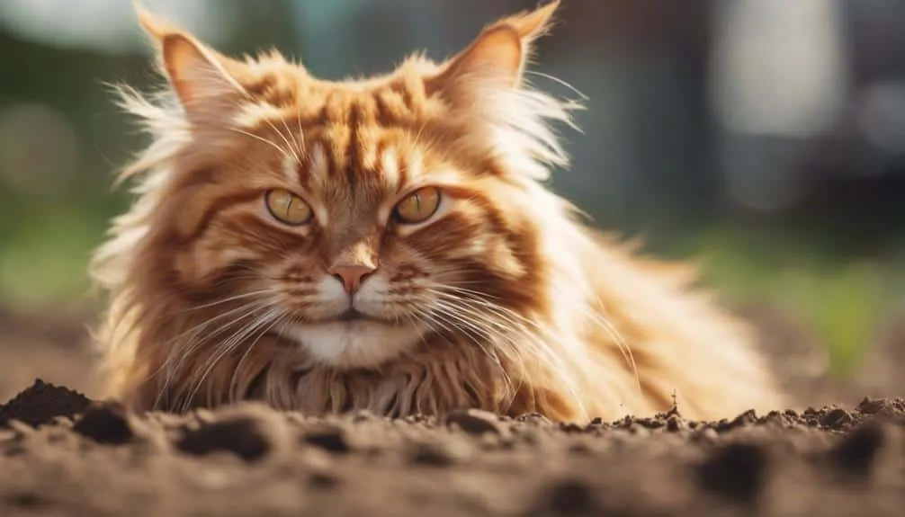 cats rolling in dirt