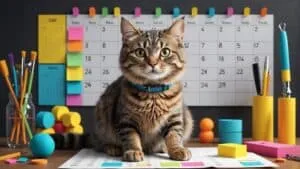 regular cat grooming routine