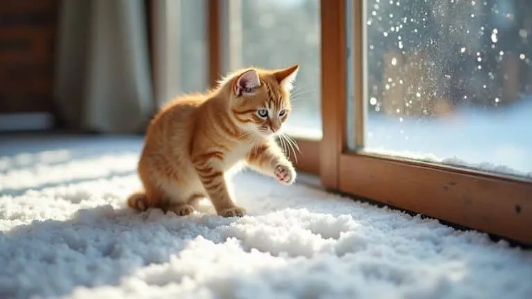 introduce cat to snow safely
