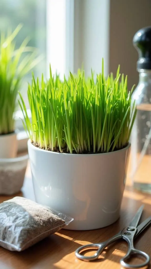 cat grass growing essentials