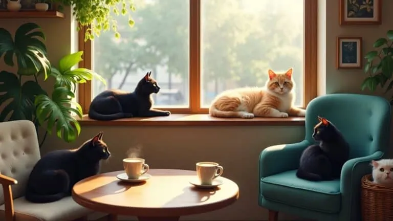 feline socialization in cafes